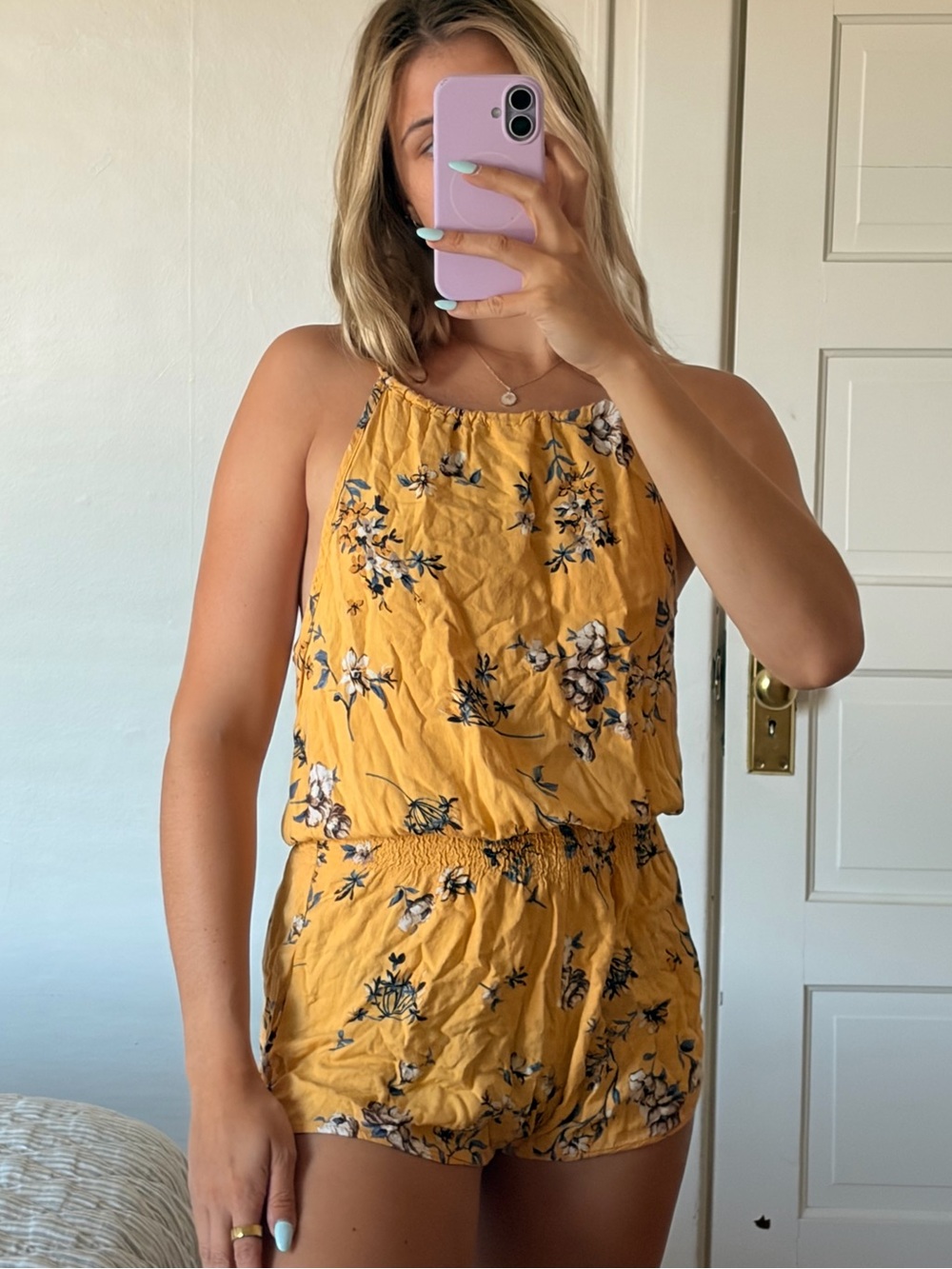 Brandy Melville Yellow Romper